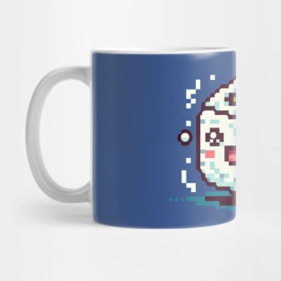 8-Bit Pixel Sushi Roll - Retro Happy Face Design Mug